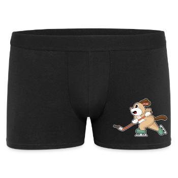 Chien Hockey Hockey Stick - Boxer Homme - noir - Devant