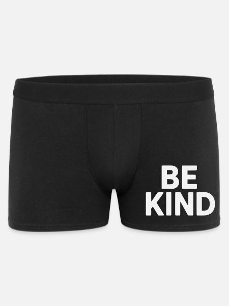 Be kind slogan plain - Boxer Homme - noir