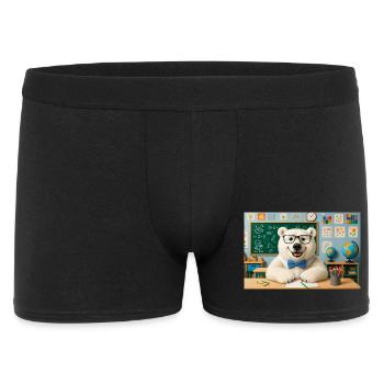 ours mignon scientifique à lunettes - Boxer Homme - noir - Devant