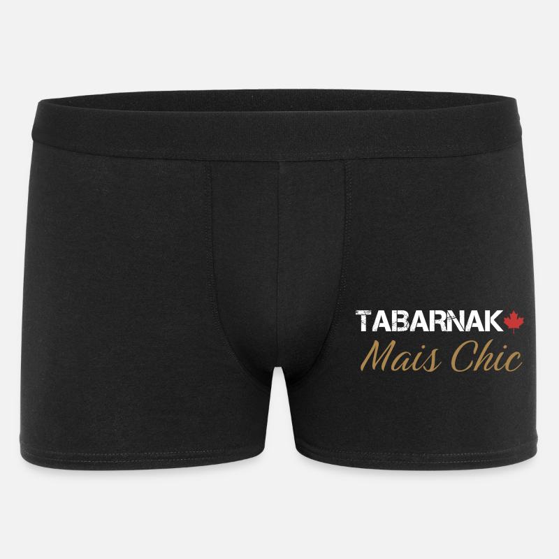 Tabarnak Chic Elegantes Naturmuster - Männer Boxer Shorts - Schwarz