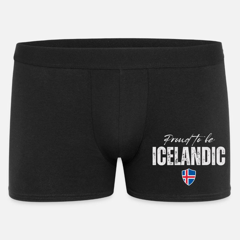 Fierté islandaise, drapeau islandais - Boxer Homme - noir