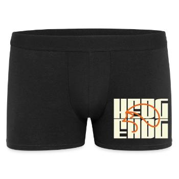 Merch mit dem Logo deines Lieblingsigels  - Männer Boxer Shorts - Schwarz - Vorne