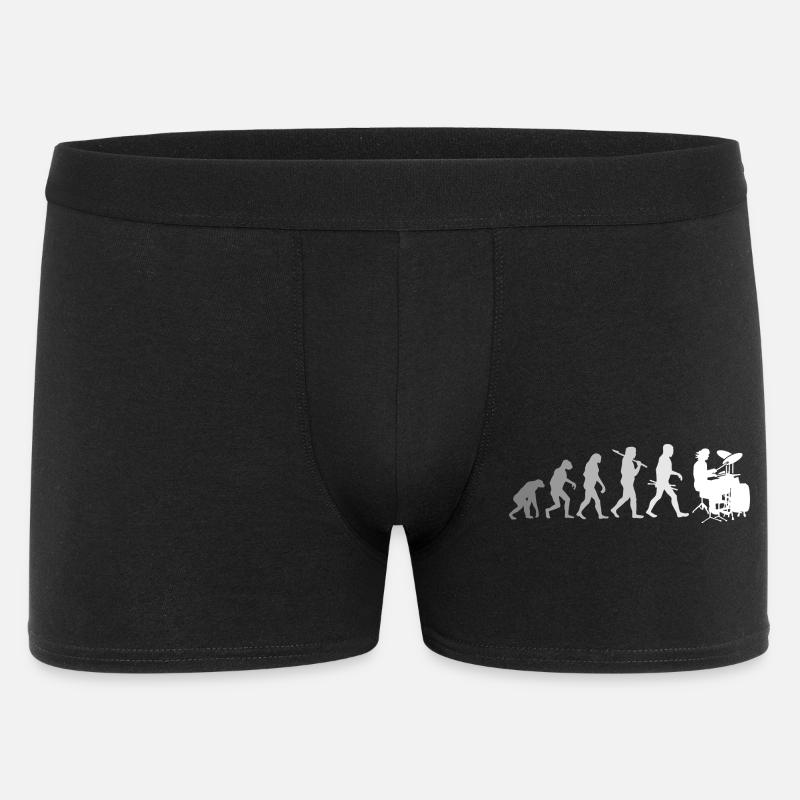Evolution of Drums Drummer Shirt - Männer Boxer Shorts - Schwarz
