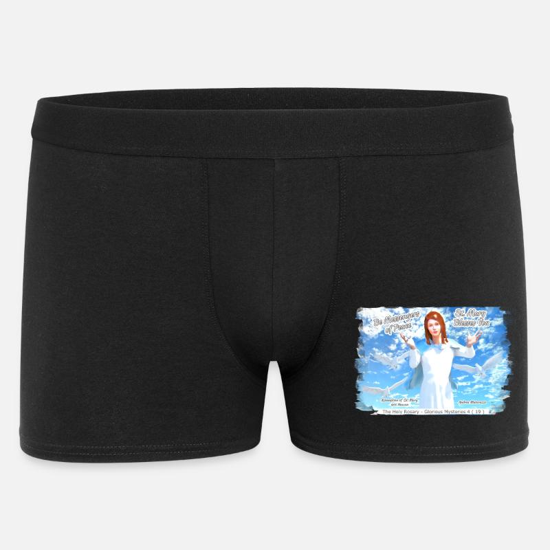 Mariä Himmelfahrt in Cielo - Madonna - Männer Boxer Shorts - Schwarz