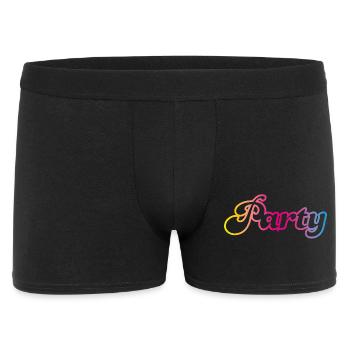 Party Flourishes Celebrate Colorful Rainbow Silhouette Fun - Men's Boxer Shorts - black - Front