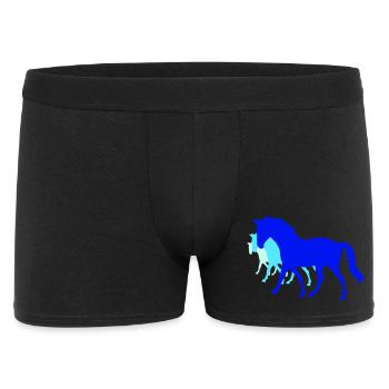 3 Horses Silhouette Team Rider Riding Friends Cute - Men's Boxer Shorts - black - Front
