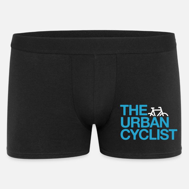 Der urbane Radfahrer - Männer Boxer Shorts - Schwarz
