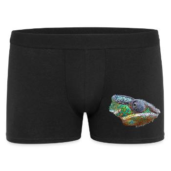 Bunte Chamäleon Illustration - Männer Boxer Shorts - Schwarz - Vorne