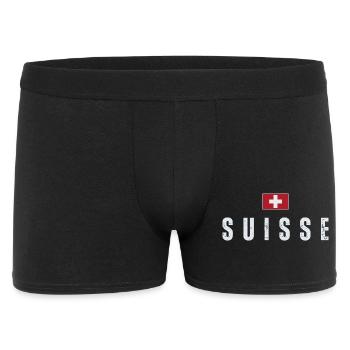 Flag of Switzerland, Swiss pride - Men's Boxer Shorts - black - Front