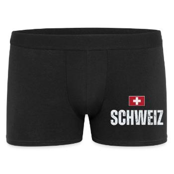 Swiss flag, Swiss patriot - Men's Boxer Shorts - black - Front