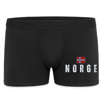 Norwegische Patriotenflagge - Männer Boxer Shorts - Schwarz - Vorne