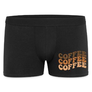 Kaffeeliebhaber-Zitat - Männer Boxer Shorts - Schwarz - Vorne