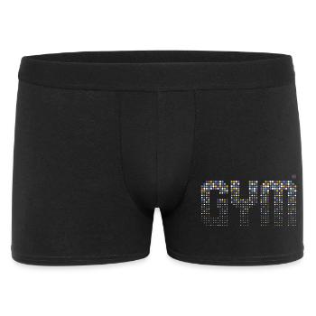 GYM - Workout mit Stil im Fitnessstudio-Design - Männer Boxer Shorts - Schwarz - Vorne