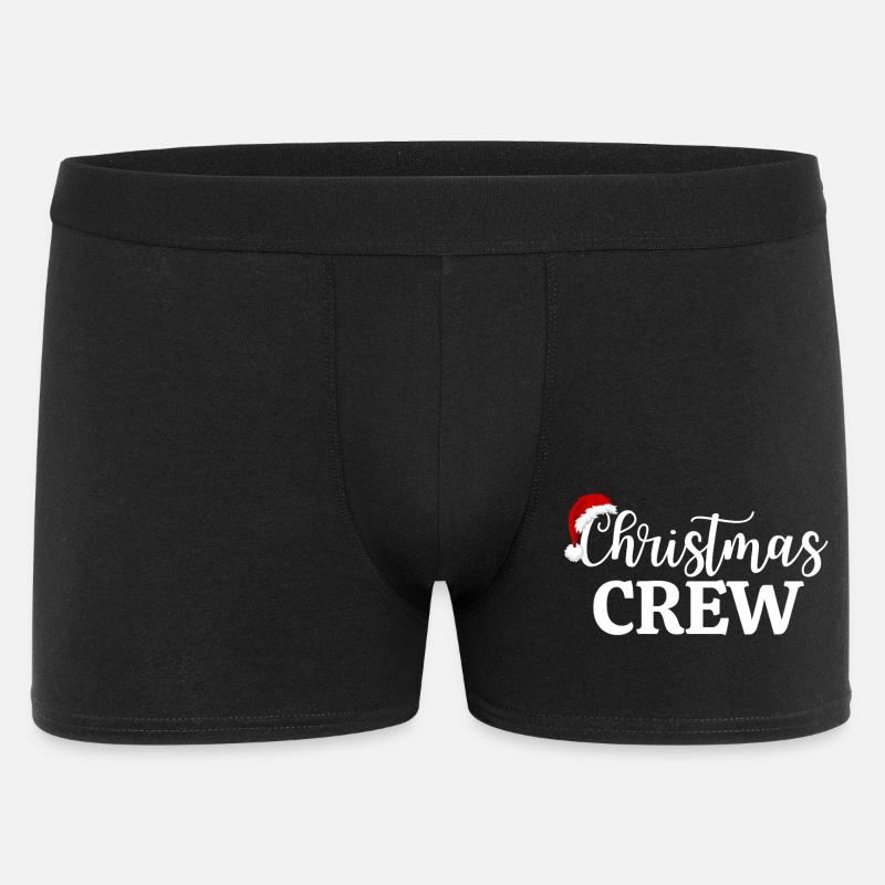 Weihnachts-Crew - Männer Boxer Shorts - Schwarz