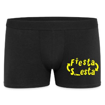 FIESTA Y SIESTA! (In einer Schleife: Party und Nickerchen!) - Männer Boxer Shorts - Schwarz - Vorne