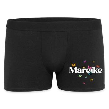 Beau prénom de fille MAREIKE avec des papillons - Boxer Homme - noir - Devant