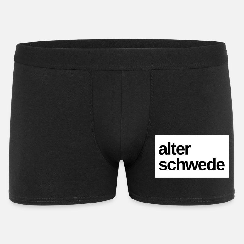 Alter Schwede Fun Design - Männer Boxer Shorts - Schwarz