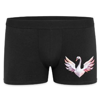 Cygne géométrique aux couleurs pastel - Boxer Homme - noir - Devant