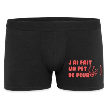 J’ai fait un pet de peur — Slogan humoristique - Boxer Homme - noir - Devant