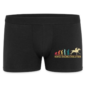 Conception de l'évolution des courses de chevaux - Boxer Homme - noir - Devant