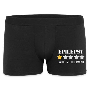 Vibrant Blueprint Pattern on Organic Cotton - Männer Boxer Shorts - Schwarz - Vorne