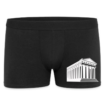 Ancient Greek temple illustration - Men's Boxer Shorts - black - Front
