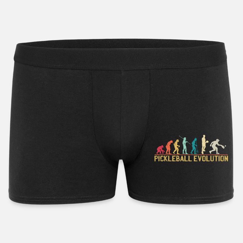 Pickleball Evolution Progression Design - Men's Boxer Shorts - black