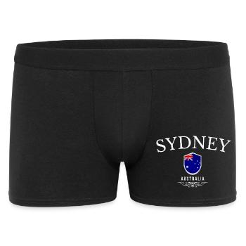 Sydney, Australie, design élégant et minimaliste - Boxer Homme - noir - Devant