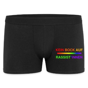 Pas d’humeur à laisser place aux racistes Arc-en-ciel - Boxer Homme - noir - Devant