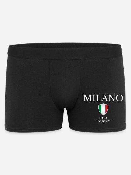 Milan Italy, elegant minimalist design - Men's Boxer Shorts - black