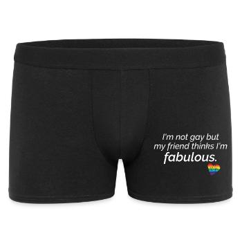 Fabulous Friend LGBTQ Pride Heart Design - Men's Boxer Shorts - black - Front