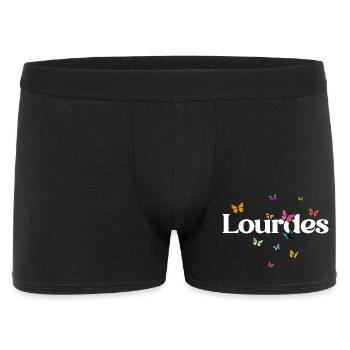 Beau prénom de fille avec des papillons LOURDES - Boxer Homme - noir - Devant