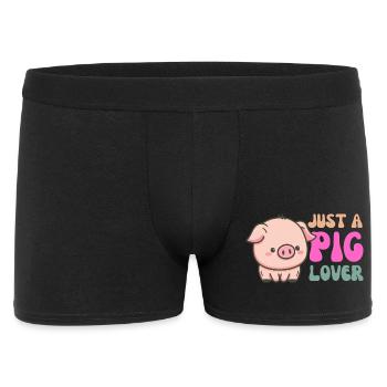 Cute Pig Lover Illustration for Fashion - Men's Boxer Shorts - black - Front