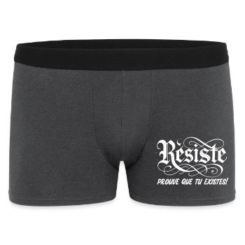 Rétro Punk Résiste Message - Boxer Homme - charbon - Devant