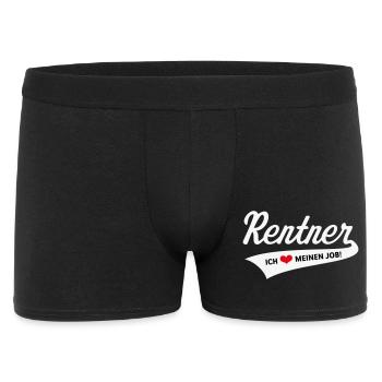Rentner – Ich Liebe Meinen Job! (Ruhestand / 3C) - Männer Boxer Shorts - Schwarz - Vorne
