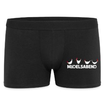 Lustige Hühner Illustration Mädelsabend - Männer Boxer Shorts - Schwarz - Vorne