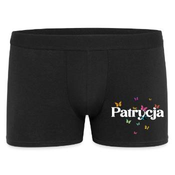 Beau prénom de fille avec des papillons PATRYCJA - Boxer Homme - noir - Devant