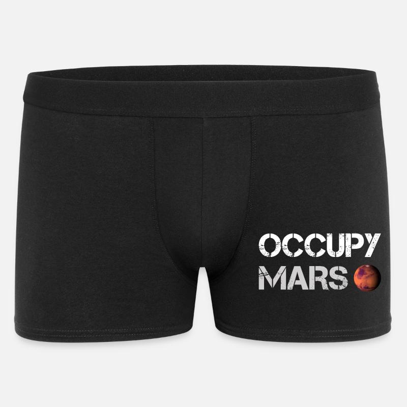 Occupy Mars (Space-X) - Männer Boxer Shorts - Schwarz