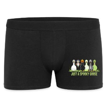 Nur eine gruselige Gans Halloween-Stimmung - Männer Boxer Shorts - Schwarz - Vorne