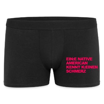 SATIRE WOKE : Un Indien ne connaît pas la douleur - Boxer Homme - noir - Devant