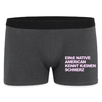 SATIRE WOKE : Un Indien ne connaît pas la douleur - Boxer Homme - charbon - Devant