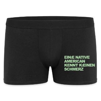 SATIRE WOKE : Un Indien ne connaît pas la douleur - Boxer Homme - noir - Devant