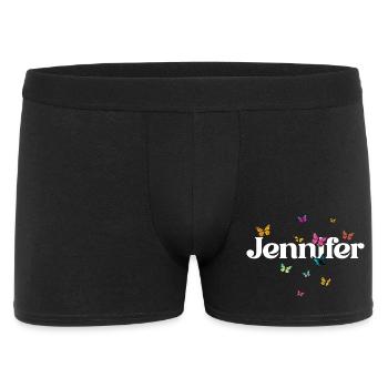Beau prénom de fille avec des papillons JENNIFER - Boxer Homme - noir - Devant