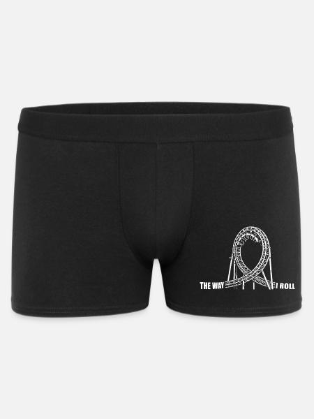 The way I Roll - Achterbahn - Looping - Männer Boxer Shorts - Schwarz