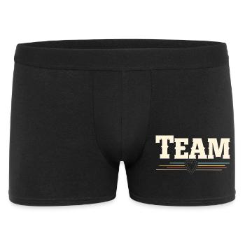 Team - Männer Boxer Shorts - Schwarz - Vorne