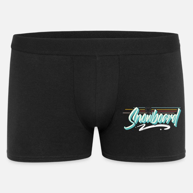 Snowboard - Männer Boxer Shorts - Schwarz