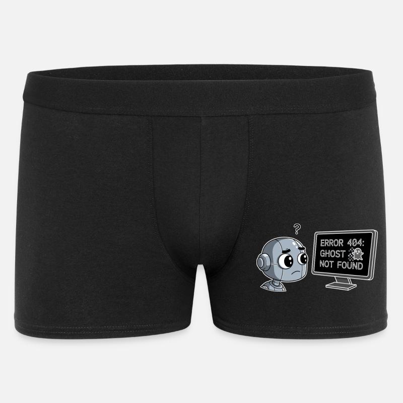 Error 404: Ghost Not Found - Männer Boxer Shorts - Schwarz