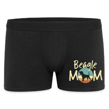 Beagle Mom Retro Sunset Design - Dog Lover Gift - Men's Boxer Shorts - black - Front