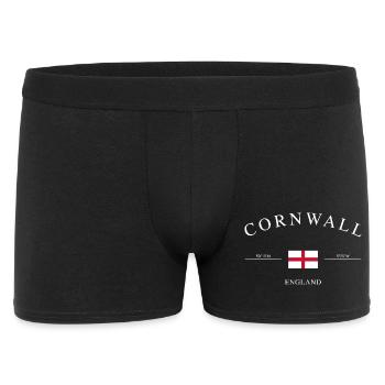 Cornwall England – Urlaub Souvenir & Geschenk - Männer Boxer Shorts - Schwarz - Vorne