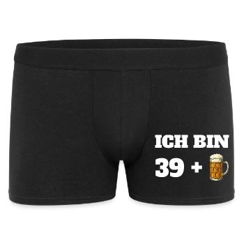 39 + 1 bière disant 40e anniversaire des hommes - Boxer Homme - noir - Devant